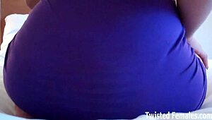 She sat on his face with her big ass, dominating him as her slave in femdom bdsm.