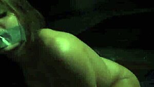 Slave endures intense public fisting and bondage