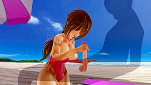 i got so horny with that big ass and tits in swimsuit, cummin hard