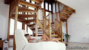 Classy Blonde in Heels Rides Hard Cock Wildly