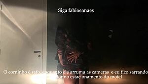 Sensual hotwife Sarro gets naughty with endowed black guy in garage while cuckold prepares motel room