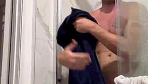 shower time with wet bathing fun