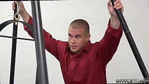 muscle hunks engage in nude cowboy sex, cum filling ass