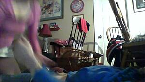 Fucking my wet pussy girlfriend while she rides my cock