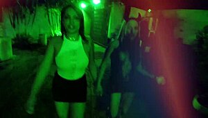 Vivi and Nicole Brazil get hot and heavy at the Point Mix nightclub