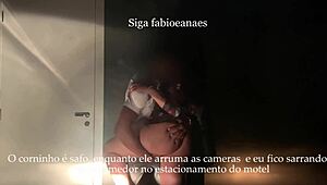 Sensual hotwife Sarro gets naughty with endowed black guy in garage while cuckold prepares motel room