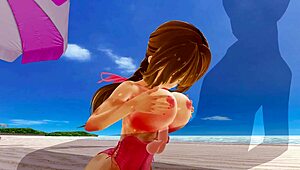 i got so horny with that big ass and tits in swimsuit, cummin hard