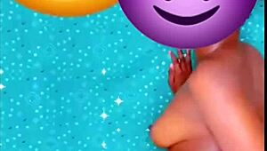 megan on knees in nude challenge, ebony petite orgasms 😍