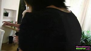 this real teen 18+ gets rammed hard at the party scene