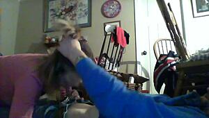 Fucking my wet pussy girlfriend while she rides my cock