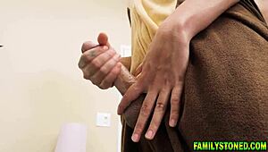 Chloe Temple says, 'Help me jerk off, stepbrother, and taste my pussy'