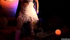 Two blonde witch whores sucking and fucking lucky guy's big dick.