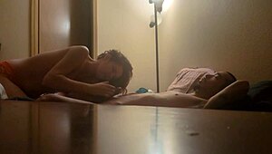 amateur couple enjoys a night of blowjobs, fucking, and creampie