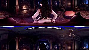 hey, check out this curly haired babe lacy channing getting hardcore doggystyle blowjob in victorian mansion pov