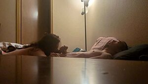 amateur couple enjoys a night of blowjobs, fucking, and creampie