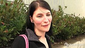 yanks babe tundra getting off in a public restroom, so hot