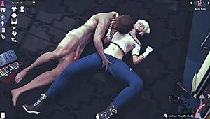 巨乳3Dアニメモデルをマッサージでほぐしまくる