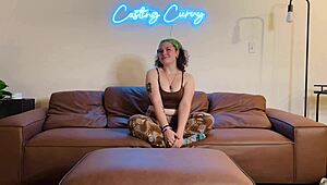 Curvy 21-year-old girl gets fucked on casting couch