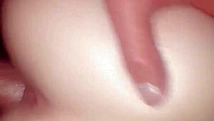 Doggystyle fucking my girlfriend's big ass bent over with monster cock for intense orgasm