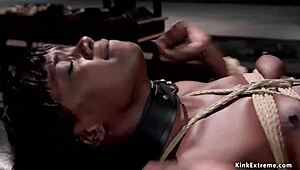 Ebony trainee tied up and fucked hard 😈