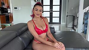 busty babe roxie sinner gives sloppy head before getting pounded by j mac in pov