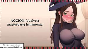 Brujita Timida DOMINATES Anal JOI in Spanish