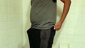 Alan prasad's steamy solo session in the bathroom