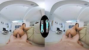 wetvr bath creeper fills up step sister in vr pov with blowjob and doggystyle hardcore