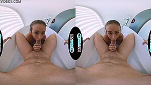 wetvr bath creeper fills up step sister in vr pov with blowjob and doggystyle hardcore