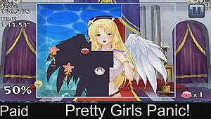 Panicked beauties play Xonix round 2