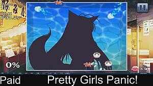 Panicked beauties play Xonix round 2