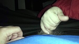 Sarah Gives Intense Handjob to Hard Cock