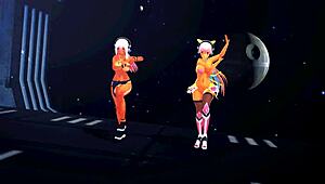 Half-Naked Girls Dancing And Singing In Yoiyoi Kokon