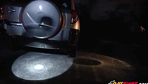 Dialogic Two gay cops say, Suck this big black rod outdoors now!