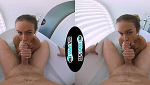 wetvr bath creeper fills up step sister in vr pov with blowjob and doggystyle hardcore