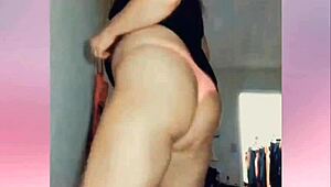 Hot Pink Thong Tanned Pussy Shaking It First Thing In The Morning For You