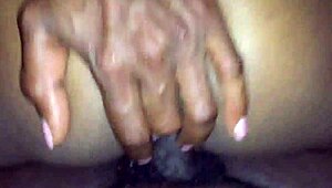 amateur black couple fucks pussy closeup in sex tape.