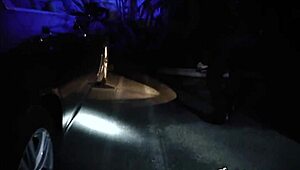 Dialogic Two gay cops say, Suck this big black rod outdoors now!