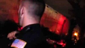 Dialogic Two gay cops say, Suck this big black rod outdoors now!