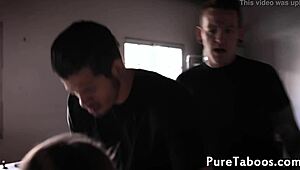 Glamorous babe leads group in dynamic poses and sensual movements