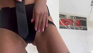 Monika fox dances and strips naked on stage