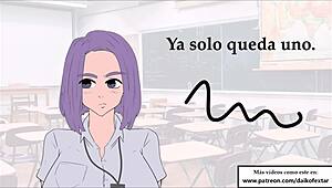 JOI con la Profesora Castigando Tus Pelotas con Cuerda