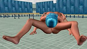 Emily And Alice Fuck Passionately In The Cloakroom