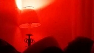 Amateur BBW wife deepthroats and rides cock passionately on sofa