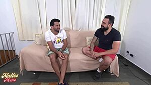 i couldn't handle that fat cock in my ass, it showered cum everywhere - joseph britadeira and dany rio