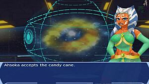 Star Wars cosplay trenérka v oranžovém škádří a svádí část 16