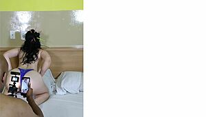 Vivi Guedez's big ass meets young guy for suggestive anal sex