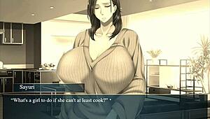 In Kanojo no Okaa-san episode 9, the story unfolds as she is made to cum intensely