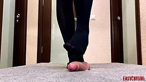 hot milf tramples husband’s small cock on milking board, huh annycandy painboy?