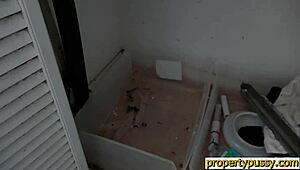 Real estate agent with huge boobs fucks the house inspector